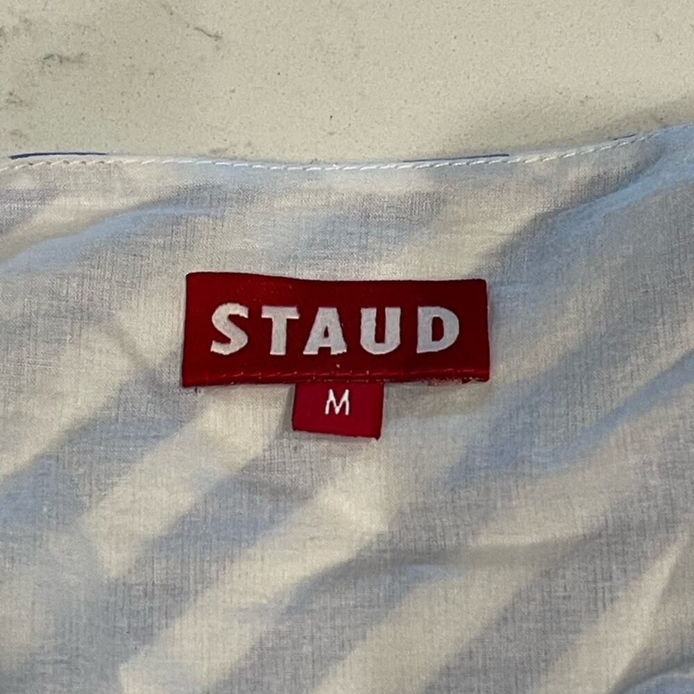 Staud Jodie Stripe Wrap Midi Dress Size:M - Picture 11 of 12